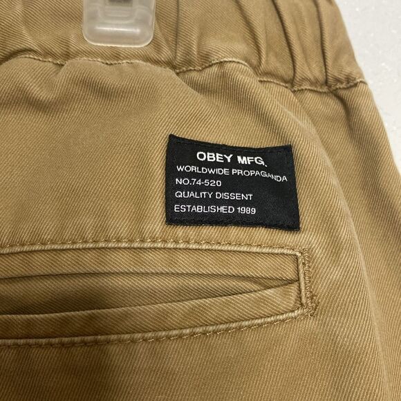 OBEY Clothing Men’s Joggers Style Khaki Pants Size M - Picture 3 of 8